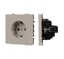 Розетка зк со шторками софт-тач кашемир Arlight SCT-MEU-SFPL-CA (250V, 16A) 059452(1)