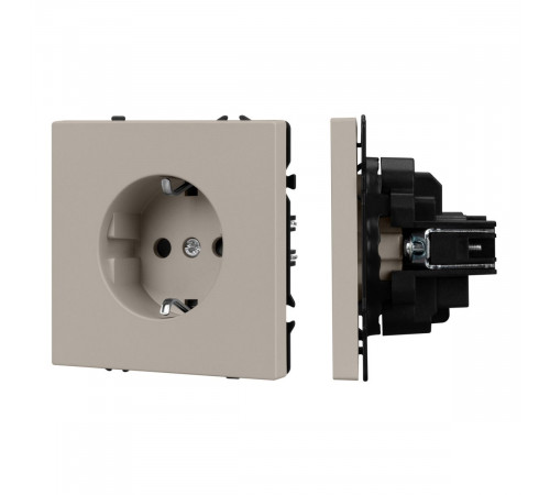 Розетка зк со шторками софт-тач кашемир Arlight SCT-MEU-SFPL-CA (250V, 16A) 059452(1)