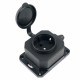 Розетка переносная 1-местная c/з Stekker RST16-1-44 250В 16А IP44 черный 50804