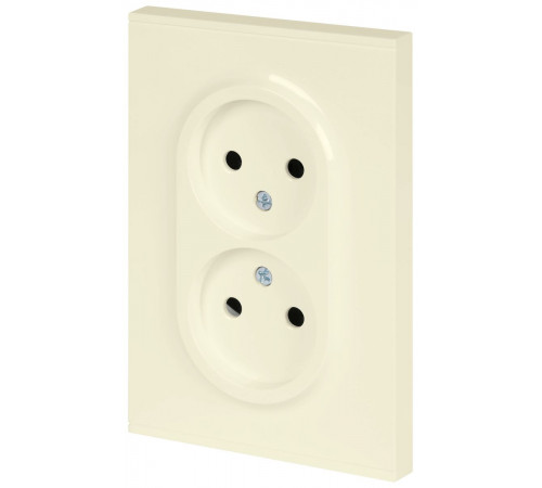 Розетка Эра Arktik 16-2107-02 без заземления двойная 2X2P 16А-250В слоновая кость Б0071682