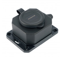 Розетка переносная 1-местная c/з Stekker RST16-1-44 250В 16А IP44 черный 50804