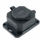 Розетка переносная 1-местная c/з Stekker RST16-1-44 250В 16А IP44 черный 50804