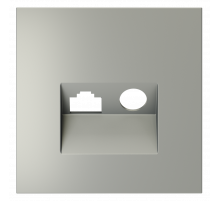 Накладка для розетки TV+RJ45 кат. 6 Voltum S70 (сталь) VLS002705