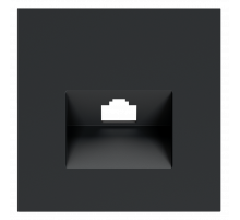 Накладка для розетки компьютерной RJ45 кат.6 Voltum S70 (графит) VLS001307