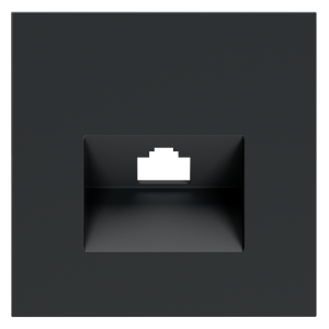 Накладка для розетки компьютерной RJ45 кат.6 Voltum S70 (графит) VLS001307