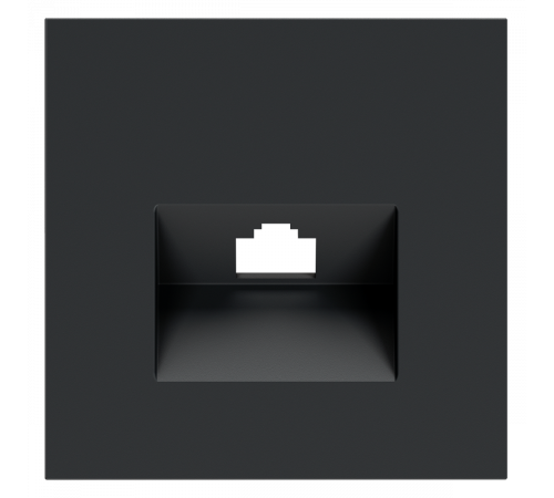 Накладка для розетки компьютерной RJ45 кат.6 Voltum S70 (графит) VLS001307