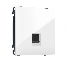 Комплект механизма компьютерной розетки SIGMA Белый глянец RJ-45 Ambrella Volt MS112010 (SP1120, PR188)