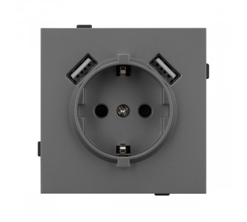 Механизм розетки с USB зарядкой Arlight SCT-TENDO-MUAA-SFPL-GR (230V, 16A) 054605