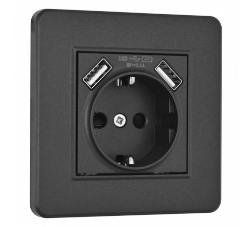 Розетка Arte Milano SET16-1-47-1 black Розетка Arte Milano SET16-1-47-1 black