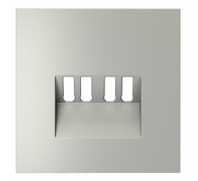 Накладка для розетки акустической 4-местной  Voltum S70 (сталь) VLS001505