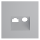 Накладка для розетки TV+RJ45 кат. 6 Voltum S70 (серый) VLS002716