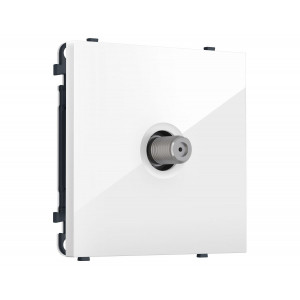 Комплект механизма TV розетки SAT SIGMA Белый глянец 5-2400MHz 3.5dB QUANT PRO Ambrella Volt MS113050 (SP1130, PR215)