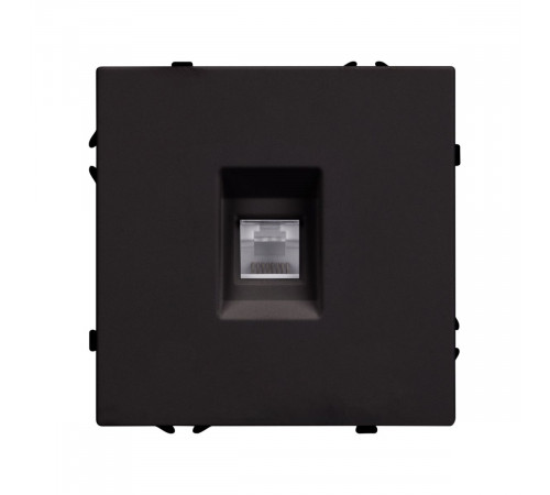 Розетка компьютерная софт-тач черный оникс Arlight SCT-MPC1-SFPL-BK (RJ-45, CAT6) 054305(1)
