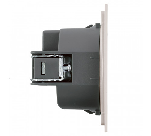 Розетка 1-местная с защитной шторкой с/з (механизм) Stekker Мия 250В 16А RST16-3110-08 пудровый жемчуг 50484