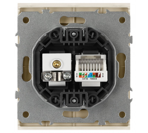 Розетка Эра Arktik 16-3110-04 комбинированная RJ45+TV шампань Б0070497