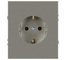 Розетка Эра Arktik 16-2101-07 с заземлением 2P+E Schuko 16А-250В титан Б0070420