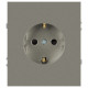 Розетка Эра Arktik 16-2101-07 с заземлением 2P+E Schuko 16А-250В титан Б0070420