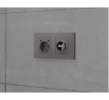 Комплект механизма электрической розетки 2USB С+C 20W с/з на винтовых зажимах 16A-250V Alfa Антрацит серый Quant Ambrella Volt MA660510 (AP6605, VM165)