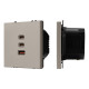Механизм розетки с быстрой USB зарядкой Arlight SCT-NOBE-MUACC-SFPL-FC-CA (65W, QC3) 061835