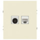 Розетка Эра Arktik 16-3110-02 комбинированная RJ45+TV слоновая кость Б0070495