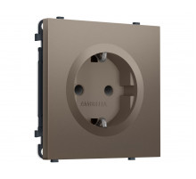 Комплект механизма электрической розетки SIGMA Темная бронза матовый 50Hz 2P+E с/з с/ш 16A-250V QUANT PRO Ambrella Volt MS637010 (SP6370, PR141)