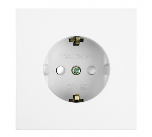 Розетка 1-местная с защитной шторкой с/з (механизм) Stekker Мия 250В 16А RST16-3110-01 белая магнолия 50440