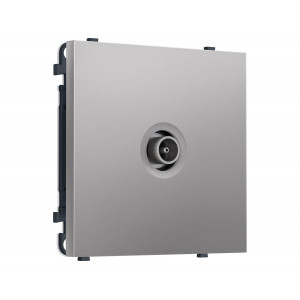 Комплект механизма TV розетки оконечной SIGMA Сталь матовый 50-870 MHz 1dB QUANT PRO Ambrella Volt MS513010 (SP5130, PR202)