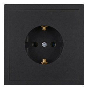 Розетка ЭРА Galaxy 15-2101-06 c заземлением 2P+E Schuko 16А-250В IP20 графит Б0070629