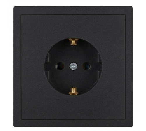 Розетка ЭРА Galaxy 15-2101-06 c заземлением 2P+E Schuko 16А-250В IP20 графит Б0070629