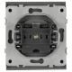 Розетка Эра Arktik 16-2106-06 без заземления 2P 16А-250В графит Б0071678