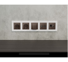 Комплект вывода кабеля с фиксатором Alfa Темная бронза матовый Quant Ambrella Volt MA645810 (AP6458, VM238)