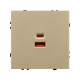 USB Розетка тип A+C софт-тач золотой песок Arlight SCT-MUAC-SFPL-FC-GD (65W, QC3) 054318(1)