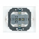 Розетка 2-местная с защитной шторкой (механизм) Stekker с/з 250В 16А Мия RST16-3114-01 белая магнолия 50913