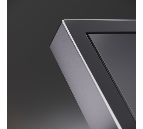 Накладка для розетки с заземлением и защитными шторками, S70 Metal (антрацит) Voltum VLSM000712