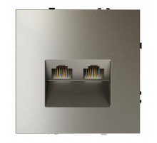 Розетка компьютерная двойная Voltum S70 VLS060204