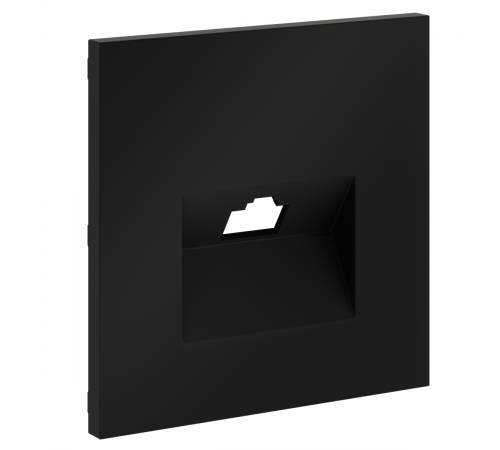 Накладка для розетки компьютерной RJ45 кат.6 Voltum S70 (черный матовый) VLS001308