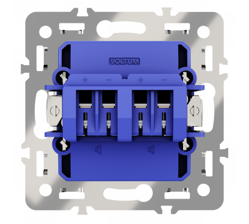 Механизм розетки акустической 4-местной Voltum S70 VLS0603M