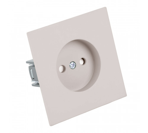 Розетка 1-местная с защитной шторкой (механизм) Stekker б/з Мия 250В 16А RST16-3109-08 пудровый жемчуг 50483