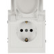 Розетка Эра Arktik 16-2103-08 с заземлением 2P+E Schuko со шторками с крышкой 16А-250В белый матовый Б0070441