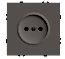 Розетка 1-местная с защитной шторкой (механизм) Stekker Эмили б/з 250В 16А RST16-5109-09 антрацит soft touch