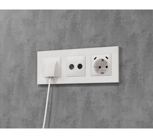Комплект механизма электрической розетки 2USB С+C 20W с/з на винтовых зажимах 16A-250V Alfa Белый глянец Quant Ambrella Volt MA110510 (AP1105, VM165) Комплект механизма электрической розетки 2USB С+C 20W с/з на винтовых зажимах 16A-250V Alfa Белый глянец Quant Ambrella Volt MA110510 (AP1105, VM165)
