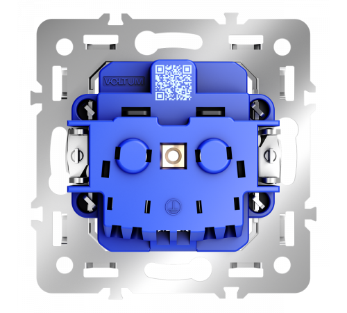 Механизм розетки с заземлением 16А Voltum S70 VLS0401M