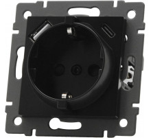 Механизм розетки с USB зарядкой Arlight SCT-MUAC-PL-BK-V (250V, 16A) 049830
