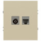 Розетка Эра Arktik 16-3110-04 комбинированная RJ45+TV шампань Б0070497