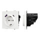 Розетка зк со шторками с USB тип А+С софт-тач белый кварц Arlight SCT-MUAC-SFPL-WH (250V, 16A) 054284(1)
