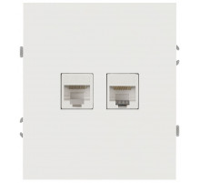 Розетка ЭРА Arktik 16-3108-01 информационная двойная 2XRJ45 белый Б0070484