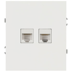 Розетка ЭРА Arktik 16-3108-01 информационная двойная 2XRJ45 белый Б0070484