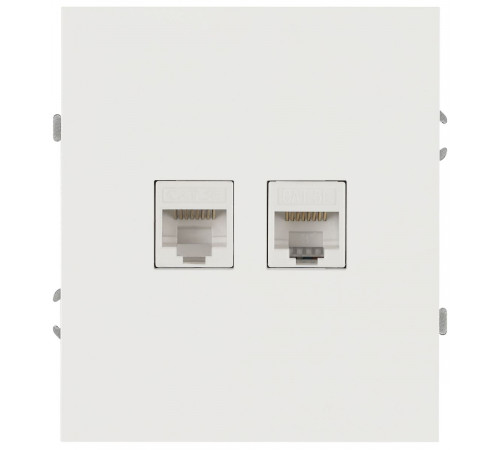 Розетка ЭРА Arktik 16-3108-01 информационная двойная 2XRJ45 белый Б0070484