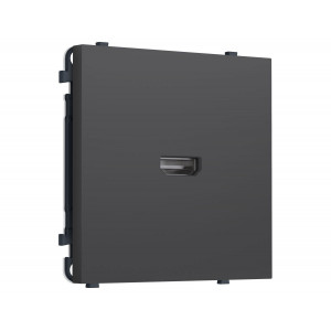 Комплект механизма розетки HDMI 2.1 SIGMA Графит Мягкое касание 30V/900MS 4K-120HZ 8K-60Hz QUANT PRO Ambrella Volt MS914030 (SP9140, PR223)