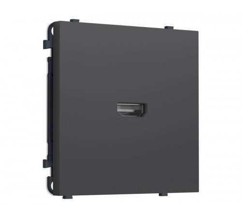 Комплект механизма розетки HDMI 2.1 SIGMA Графит Мягкое касание 30V/900MS 4K-120HZ 8K-60Hz QUANT PRO Ambrella Volt MS914030 (SP9140, PR223)
